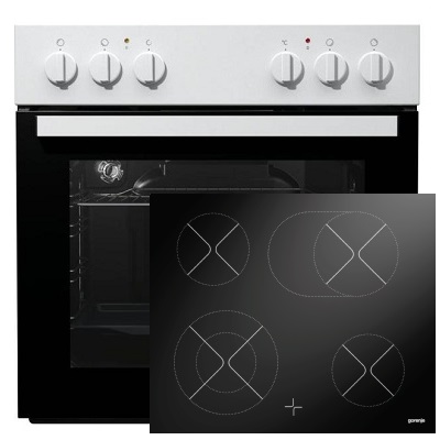 Фурна и плот за вграждане - GORENJE-BC615E19WK-2 + ECD620BSC