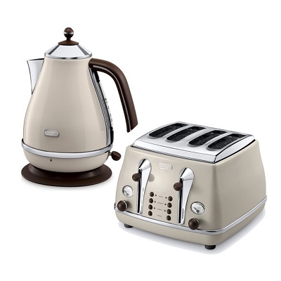 Комплект тостер и кана DELONGHI CTOV4003.BG + KBOV30001.BG