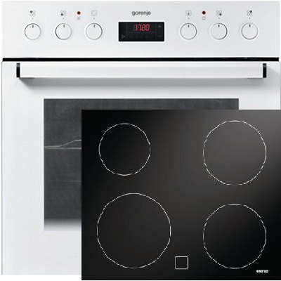 Фурна и плот за вграждане GORENJE-BC636W + ECD611ESC
