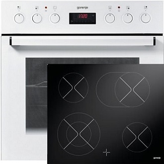 Фурна и плот за вграждане GORENJE-BC636W + ECD620BSC