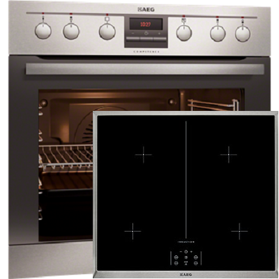 Фурна и плот за вграждане AEG-EE3314031M + HE634400XB