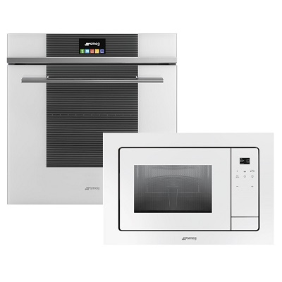Комплект фурна и микровълнова за вграждане - SMEG SFP6104TVB+FMI120B