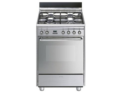 Комбинирана готварска печка 60см - SMEG SCB60MFX6