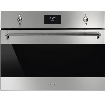 Мултифункционална фурна с интегрирани микровълни за вграждане 40л - SMEG SF4301MCX